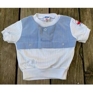 t-shirt striped embroidered boat 24 months vintage